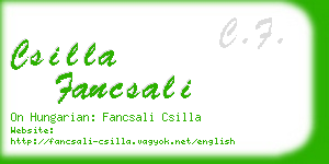 csilla fancsali business card